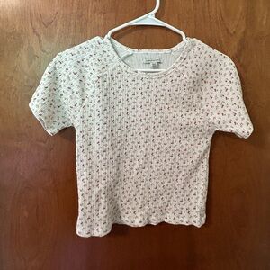 Women’s American Eagle Sz Medium White Floral Shirt